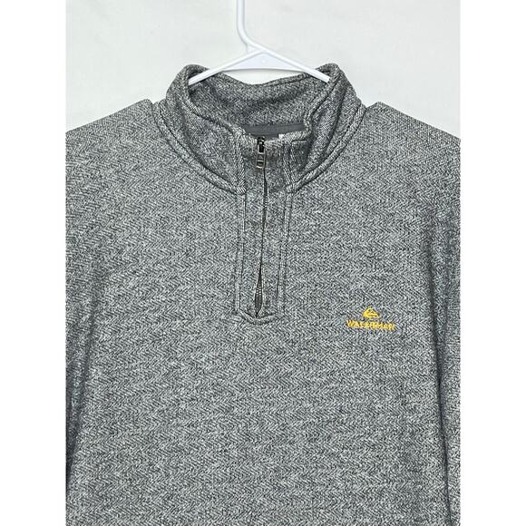 Quiksilver Waterman Men’s XL Gray 1/4 Zip Kangaroo Pocket Long Sleeve Pullover - Picture 7 of 7